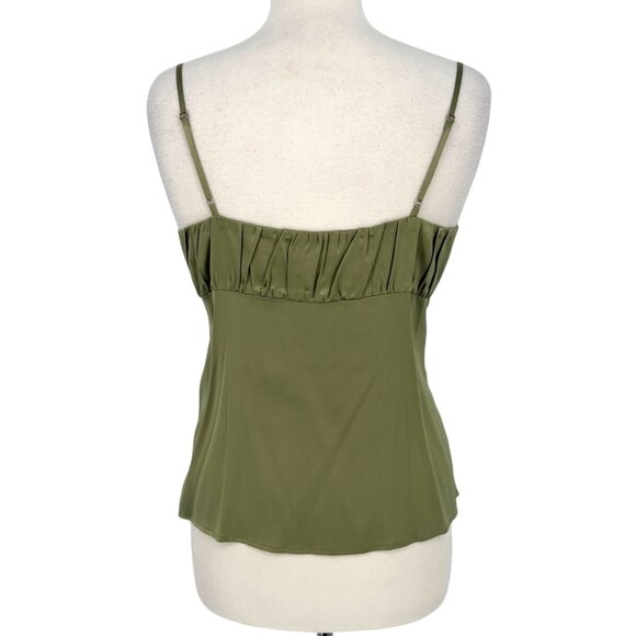 Classiques Entier Vintage Silk Scoop Neck Sleeveless Tank Top Green Size Medium - Picture 7 of 11